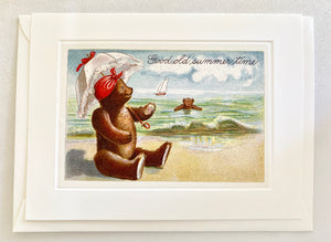 Summer Bears at the Beach Greeting Card