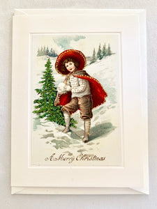 Christmas Snow Boy Greeting Card