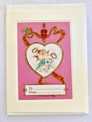 Valentine's Day Pink Hearts Greeting Card