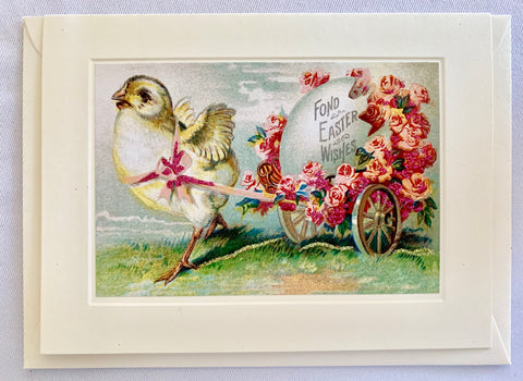 Easter Chick Wagon Greeting Card