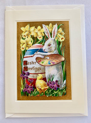 Easter Painter Bunny Greeting Card