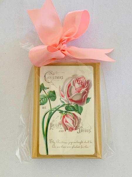 Christmas Pink Rose Pre de Provence 6 hand soaps gift set
