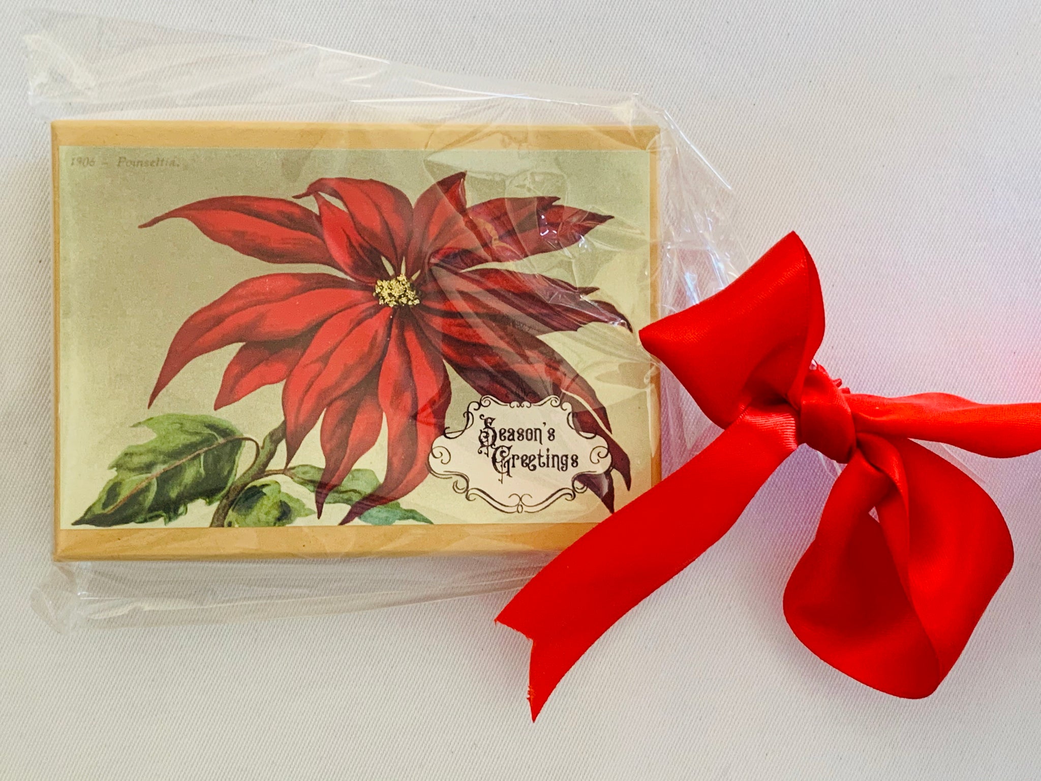 Christmas Poinsettia Pre de Provence 6 Hand Soap Gift Set