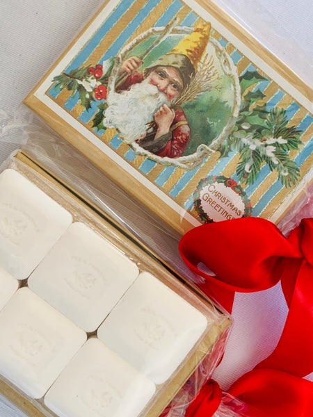 Christmas Striped Elf Pre De Provence 6 Hand Soap Gift Set