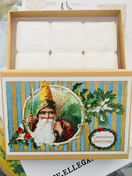 Christmas Striped Elf Pre De Provence 6 Hand Soap Gift Set