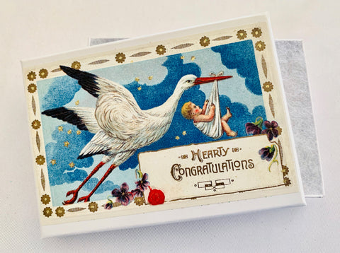 Baby Blue Stork Gift Box