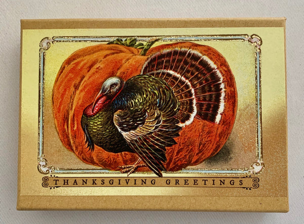 Thanksgiving Greetings Giant Pumpkin Turkey Gift Box
