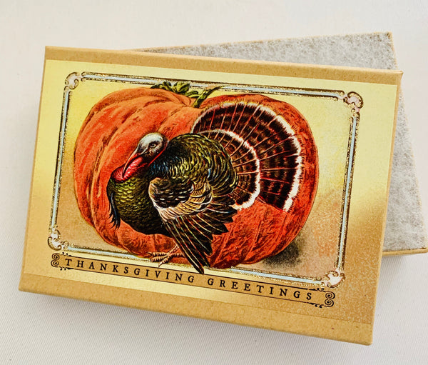 Thanksgiving Greetings Giant Pumpkin Turkey Gift Box