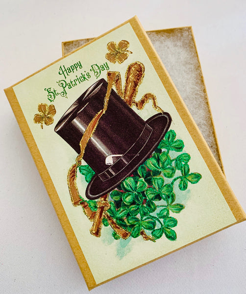 St. Patrick's Day Top Hat & Clovers Gift Box