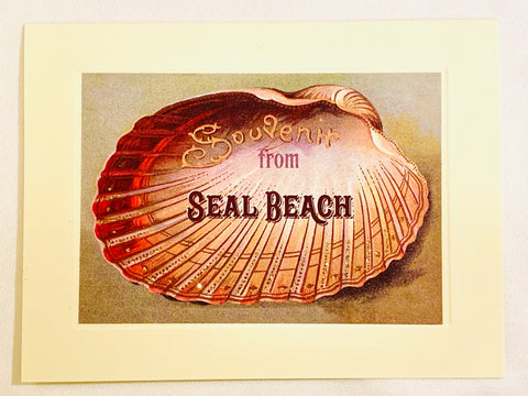 Summer Half Shell Souvenir From Seal Beach Greeting Card