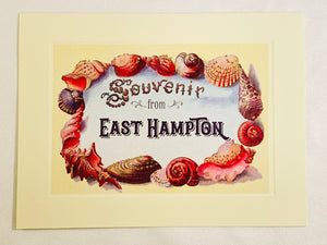Summer Shell Frame Souvenir From East Hampton Greeting Card