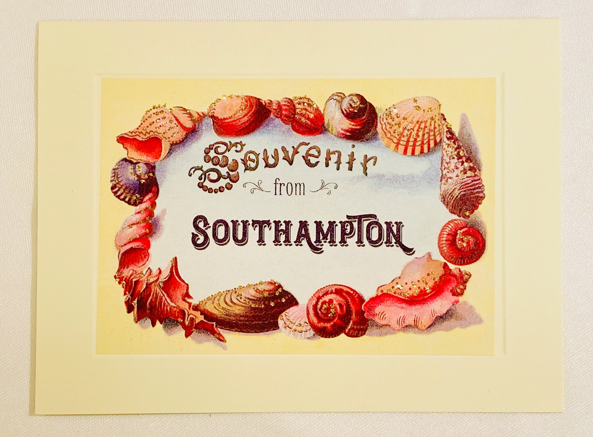 Summer Shell Frame Souvenir From Southampton Greeting Card