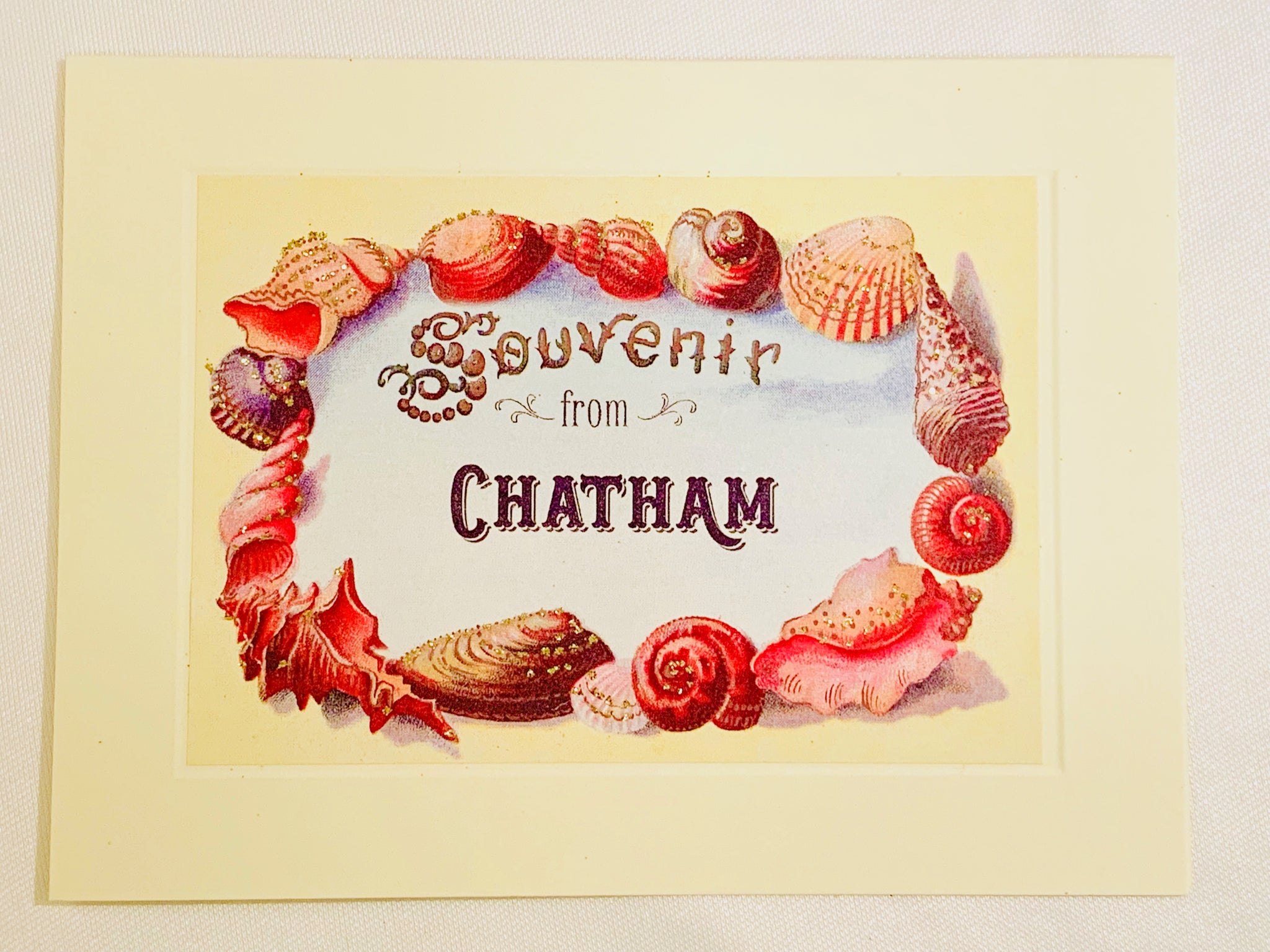 Summer Shell Frame Souvenir From Chatham Greeting Card