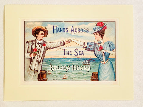 Summer Hands Across The Sea Balboa Island Greeting Card